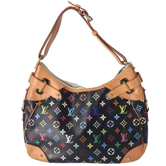 Louis Vuitton x Murakami Greta Monogram Multicolore Shoulder Bag M40196 Black - Picture 3 of 8